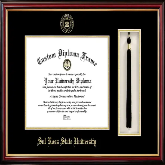 Sul Ross State University 11w x 8.5h Tassel Box and Diploma Frame {1}