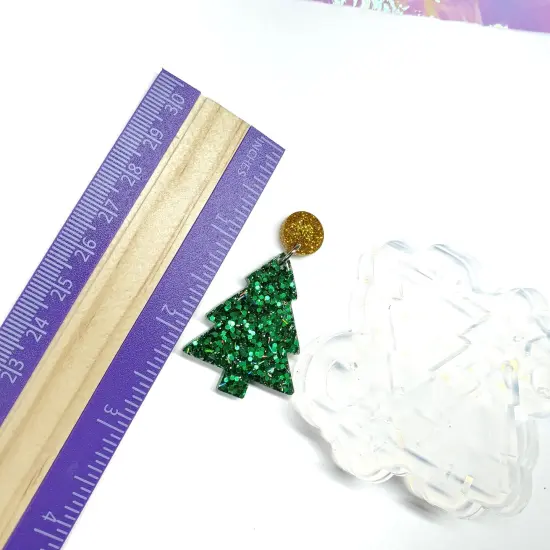 Christmas Tree Dangle Earring Mold(C6) {3}