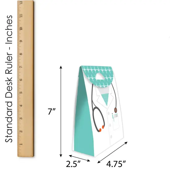 Big Dot of Happiness Medical School Grad - Doctor Graduation Gift Favor Bags - Party Goodie Boxes - Set of 12 {7}