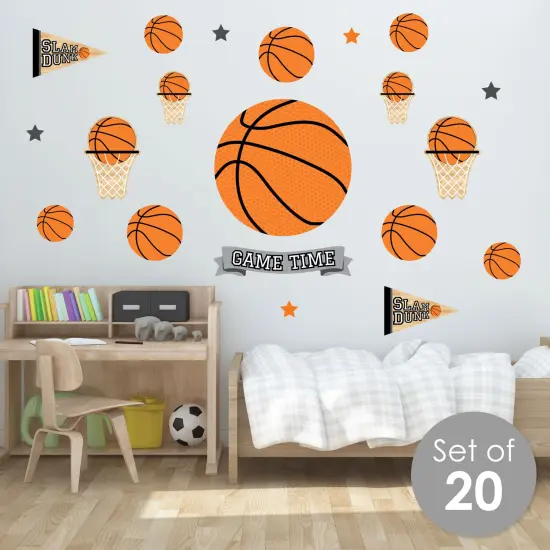 Big Dot of Happiness Nothin&rsquo; But Net - Basketball - Peel and Stick Sports Decor Vinyl Wall Art Stickers - Wall Decals - Set of 20 {3}