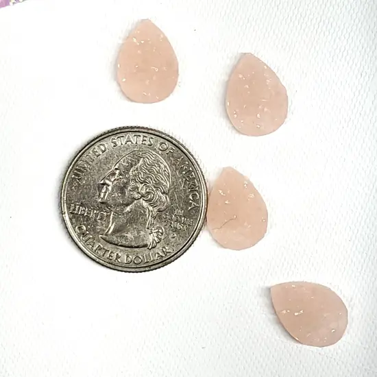 Tear Drop Druzy Silicone Mold 10mmx14mm, 8 Pairs(B1) {2}