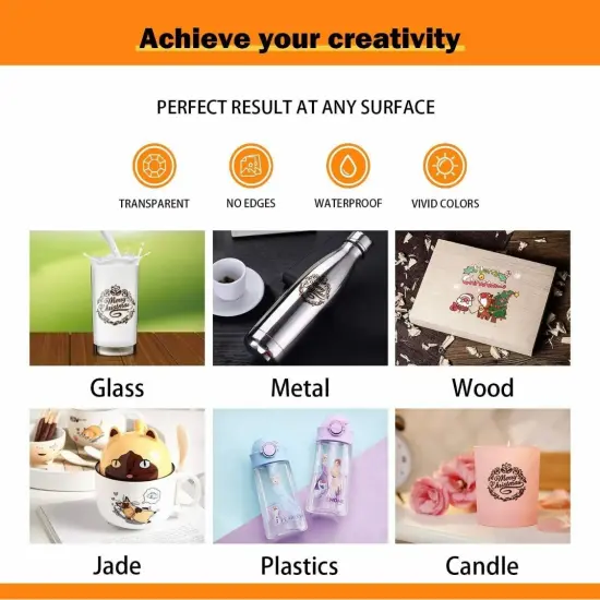 INKJET CLEAR WATERSLIDE FILM Model, Ceramic, Decal Paper 5 sheets 8.5"x11" {2}