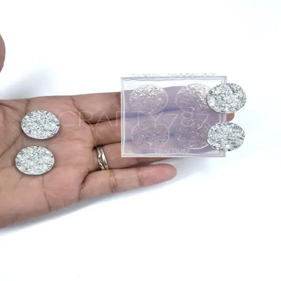 Druzy Circle 18mm Earring Silicone Mold (B5) {1}