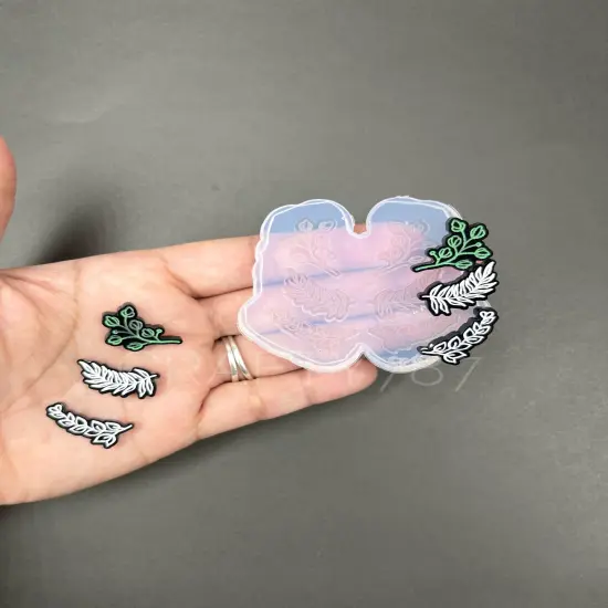 Leaves Earring Crawlers Silicone Mold (B13) {1}