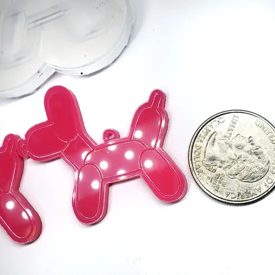 Balloon Dog Dangle Earrings Silicone Mold with Loop Hole(C2) {2}