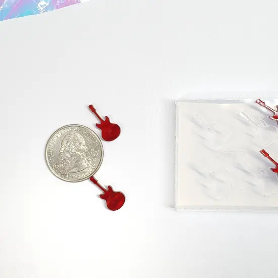 Guitar Stud Earring Mold(B12) {4}