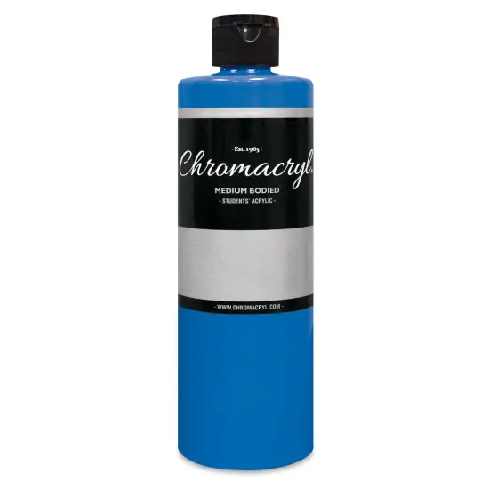 Chromacryl Students' Acrylics - Neon Blue, 16 oz bottle {2}