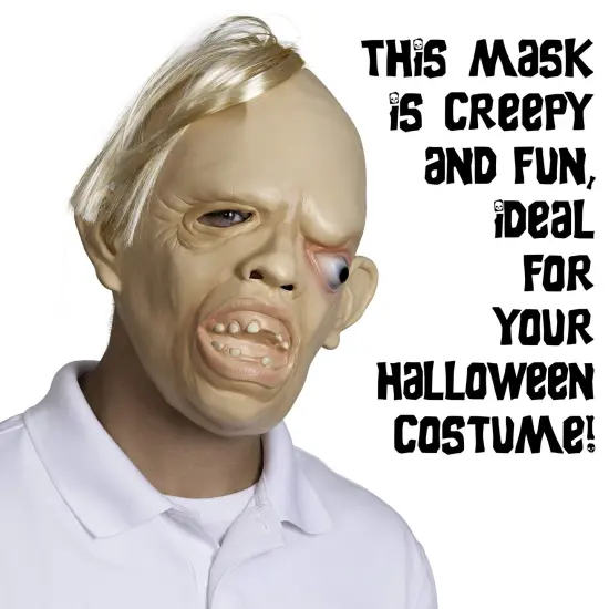 Creepy Scary Costume Mask - Ugly Funny Rubber Face Masks Toy Props Costume Accessories for Adults and Children {3}