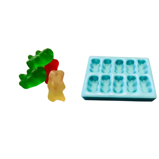 10pc Jelly Bear Shape Silicone Mold| Candy Shaped Silicone Mold| Soap| Candle | Mold for Wax| Mold for Resin| Not Food Grade {1}