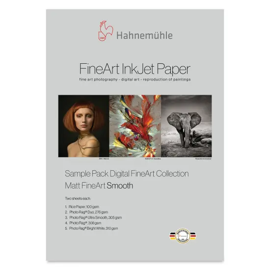 Hahnem&uuml;hle Matte FineArt Smooth Injket Paper Sample Pack - 8-1/2" x 11", Pkg of 10 {1}