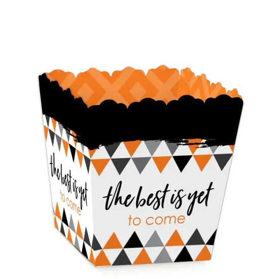 Big Dot of Happiness Orange Grad - Best is Yet to Come - Party Mini Favor Boxes - OrangeGraduation Party Treat Candy Boxes - Set of 12 {1}