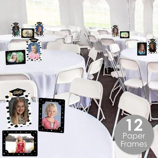Big Dot of Happiness Hello College Graduation Party Centerpieces - 4x6 Picture Display - Paper Photo Frames - Set of 12 {3}
