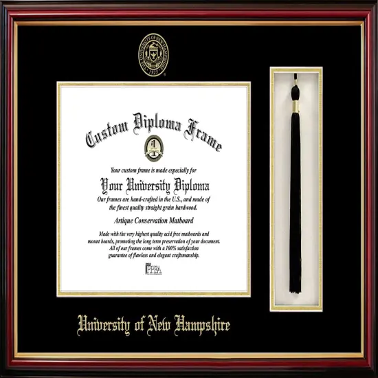 University of New Hampshire 10w x 8h Tassel Box and Diploma Frame {1}