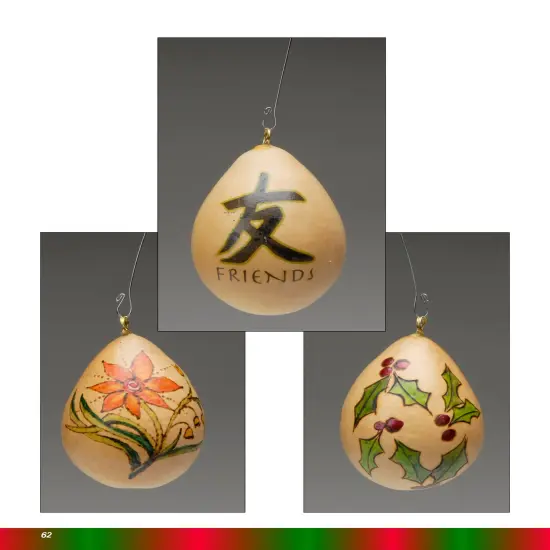 Making More Gourd Ornaments {4}