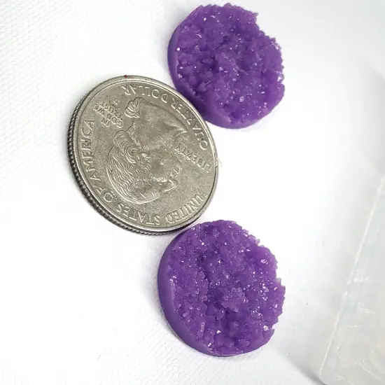 Circle Chunky 20mm Druzy Cabochon Silicone Mold(B2) {3}