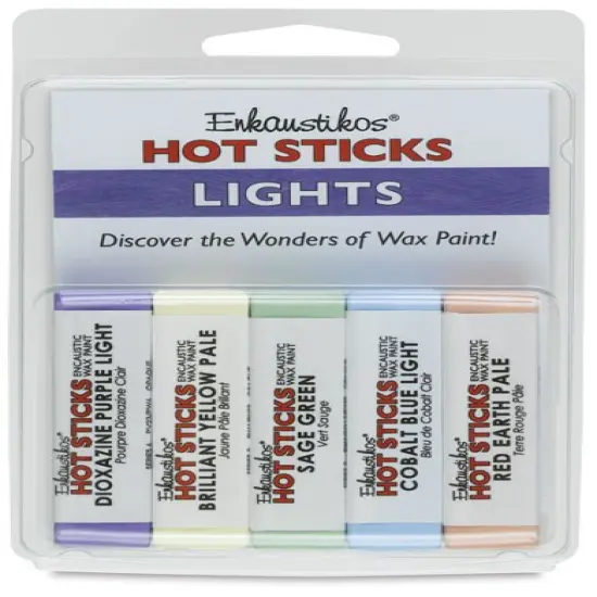 Enkaustikos Hot Sticks Encaustic Paints - Set of 5, Light Tone Colors, 13 ml sticks {1}