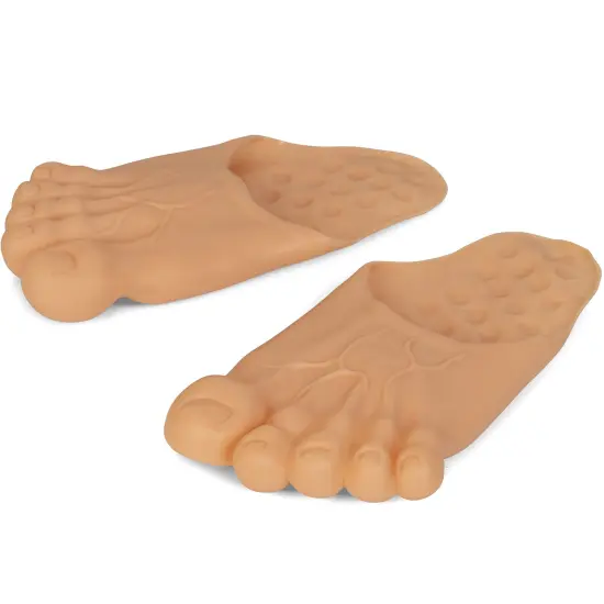 Barefoot Funny Feet Slippers - Jumbo Big Foot Realistic Costume Accessories Shoe Covers for Giant Costumes for Kids and Adults {4}