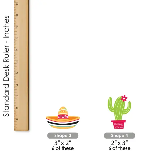 Big Dot of Happiness Pinata Party - DIY Shaped Colorful Fiesta Cut-Outs - 24 Count {7}