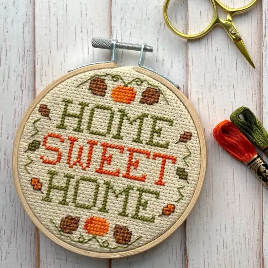 Home Sweet Home Fall Counted Cross Stitch DIY KIT {3}