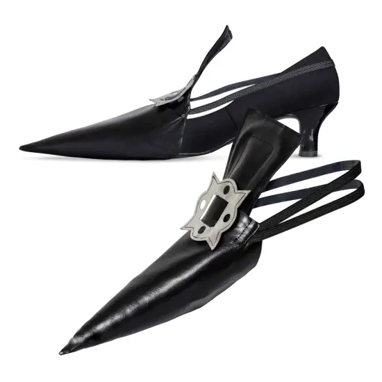 Witch Costume Shoe Covers - Wicked Hag Pointy Fake Shoes Accessories for Costumes for Adults and Children {5}