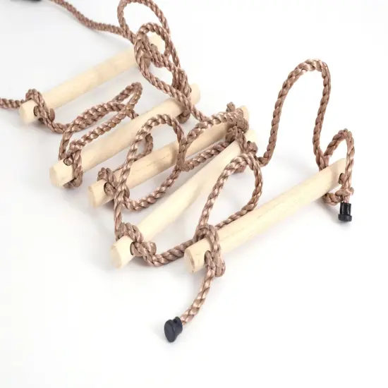 5 Step Climbing Wooden Rope Ladder {6}