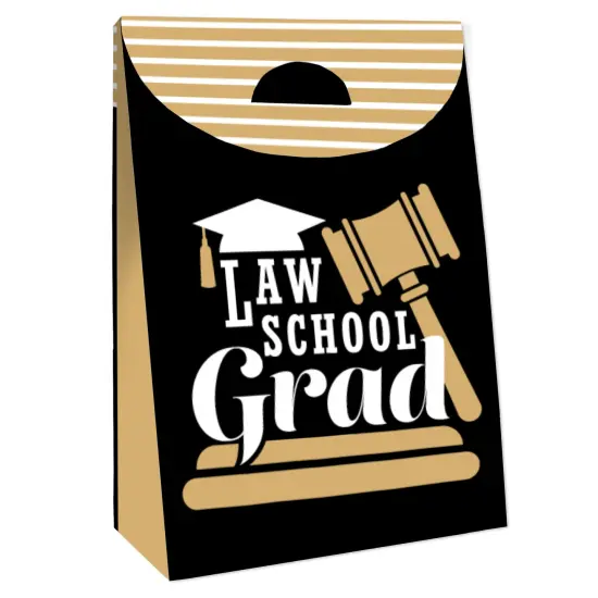 Big Dot of Happiness Law School Grad - Future Lawyer Graduation Gift Favor Bags - Party Goodie Boxes - Set of 12 {4}