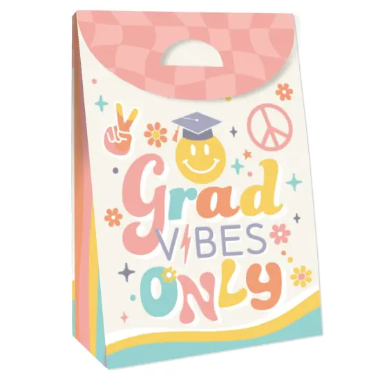 Big Dot of Happiness Groovy Grad - Hippie Graduation Party Gift Favor Bags - Party Goodie Boxes - Set of 12 {4}