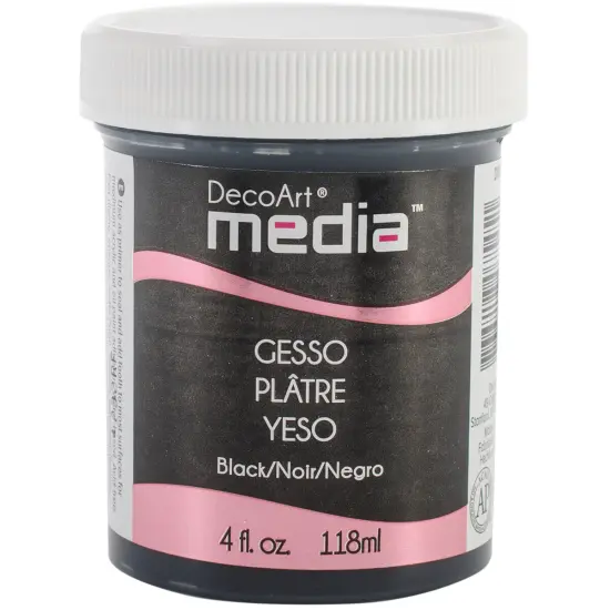 DecoArt Media Gesso 4oz-Black {2}