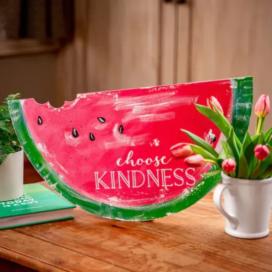 20 in. Unfinished Wooden Watermelon Shape {4}