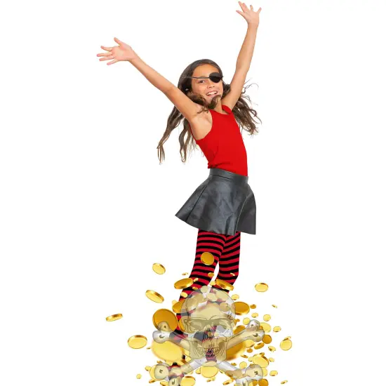 Black and Red Socks - Over The Knee Striped Thigh High Costume Accessories Stockings for Men, Women and Kids {2}