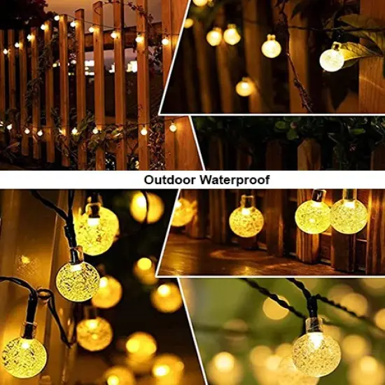 Perfect Holiday 30 LED Solar Bulb String Lights Warm white {8}