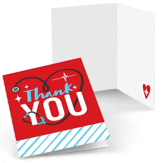 Big Dot of Happiness Thank You Nurses - Nurse Appreciation Week Thank You Cards (8 count) {1}