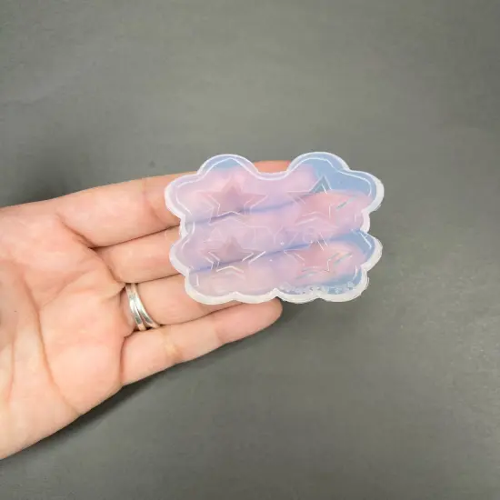 Star Stud Earring Mold, Layered Star Mold (A13) {1}