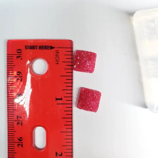 Round Edge Square Druzy 10mm Earring Silicone Mold Silicone Mold (B3) {3}