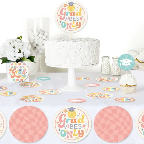 Big Dot of Happiness Groovy Grad - Hippie Graduation Party Giant Circle Confetti - Party Decorations - Large Confetti 27 Count {6}