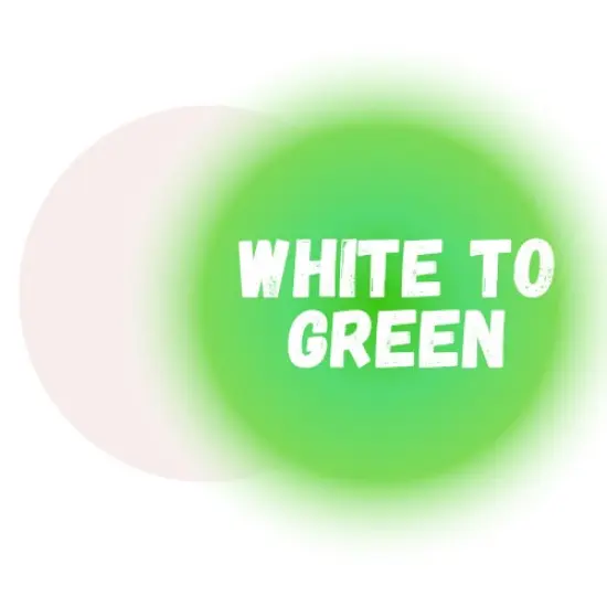 White to Green Premium Glow Powder for Resin 2 Oz {1}