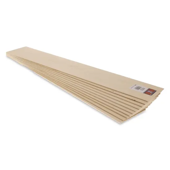 Midwest Products Basswood Sheets - 10 Pieces, 3/32" x 4" x 24" {1}