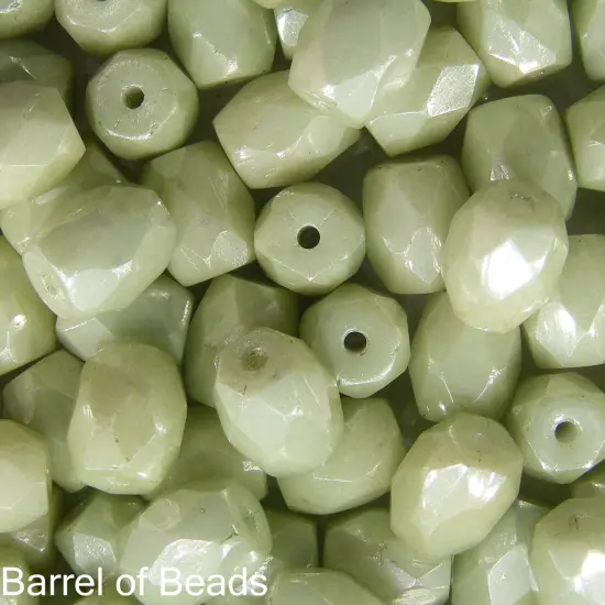 Baros Par Puca&reg;, Czech glass bead, Opaque Lt Green Ceramic Look, 10 grams {1}