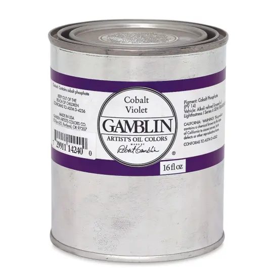Gamblin Artist's Oil Color - Cobalt Violet, 16 oz Can {1}