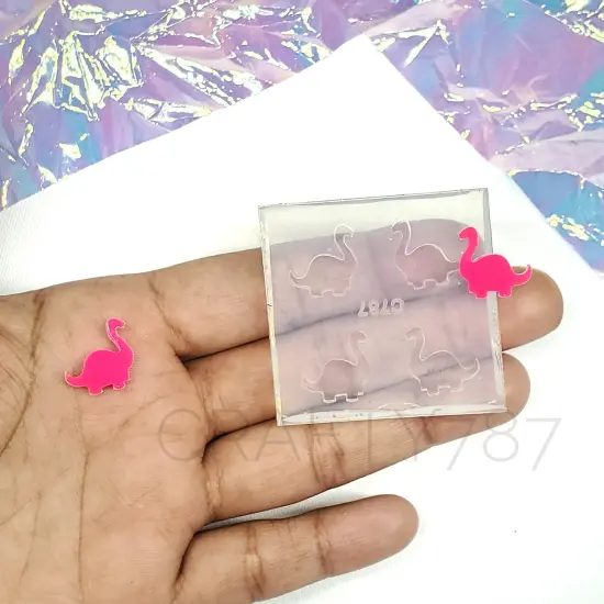 Brontosaurus Dinosaur Stud Earring Mold(A4) {1}