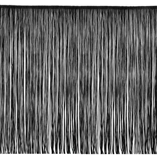 5 Yards of 18" Chainette Fringe Trim Black {1}