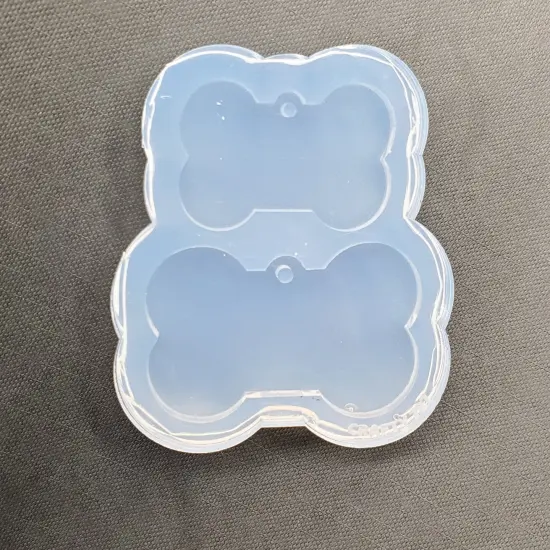 Dog Tags Bone Shape Silicone Mold 2 sizes(C2) {5}