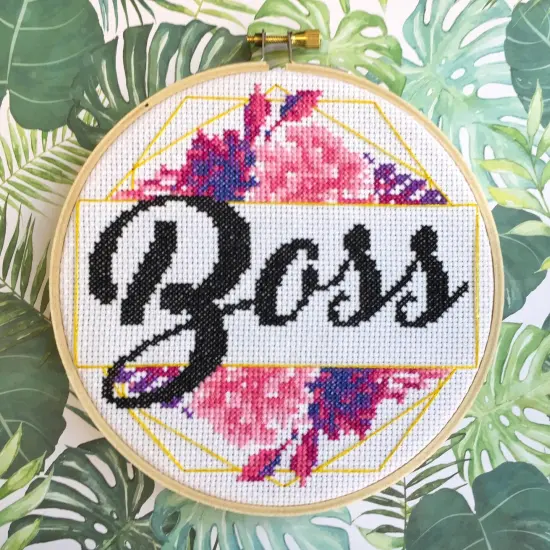 Boss Counted Cross Stitch DIY KIT {3}