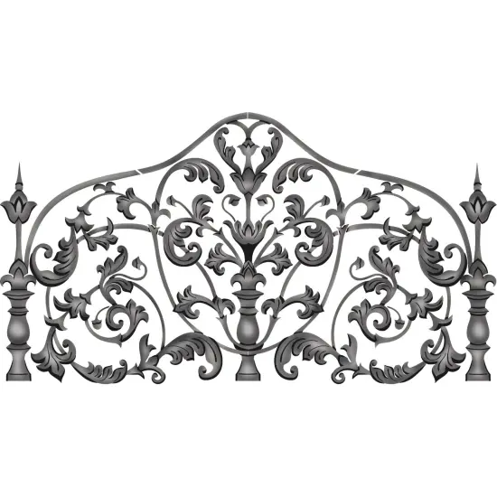 Queen Iron Headboard Wall Stencil | 2590 by Designer Stencils | Pattern Stencils | Reusable Stencils Easy to Use & Clean {1}