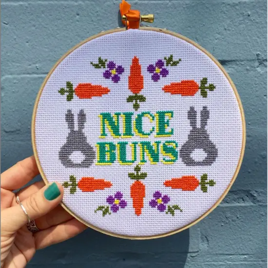 Nice Buns Counted Cross Stitch DIY KIT {1}