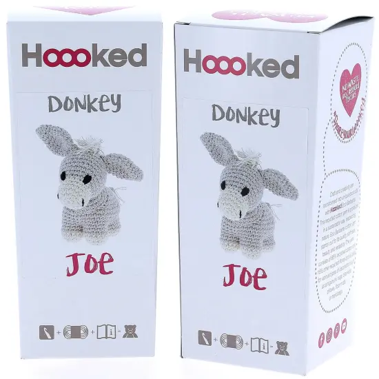 Multipack of 2 - Hoooked Donkey Joe Yarn Kit W/Eco Barbante Yarn-Taupe {1}