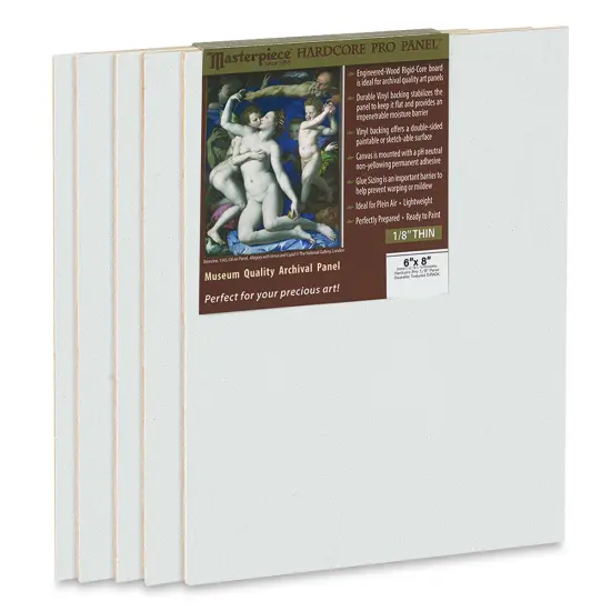 Masterpiece Sausalito Hardcore Pro Canvas Panel Pack - 6" x 8", Pkg of 5 {1}