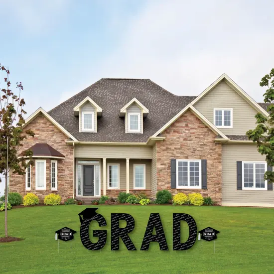 Big Dot of Happiness Graduation Cheers - Grad Yard Sign Outdoor Lawn Decorations - Graduation Party Yard Signs - Grad {4}