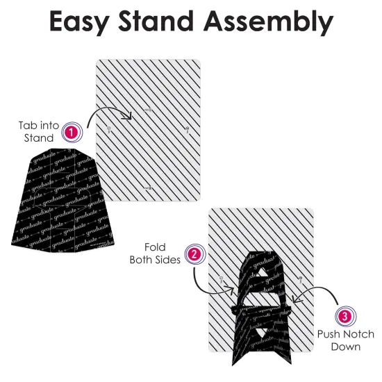 Big Dot of Happiness Graduation Cheers - Graduation Party 4x6 Picture Display - Paper Photo Frames - Set of 12 {7}