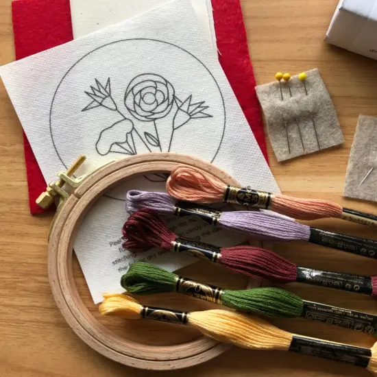 MCreativeJ 3D Blooming Wildflowers- Intermediate DIY Embroidery Craft Kit {6}